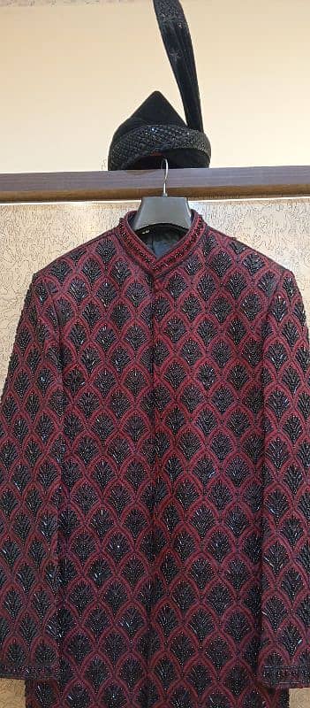 1 day used sherwani for sell only serious man's contact 1