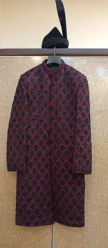 1 day used sherwani for sell only serious man's contact 2