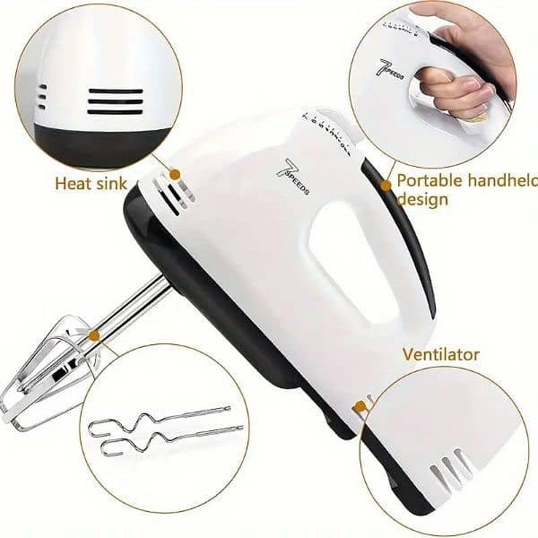 Powerful 7-Speed Handheld Electric Mixer f 1