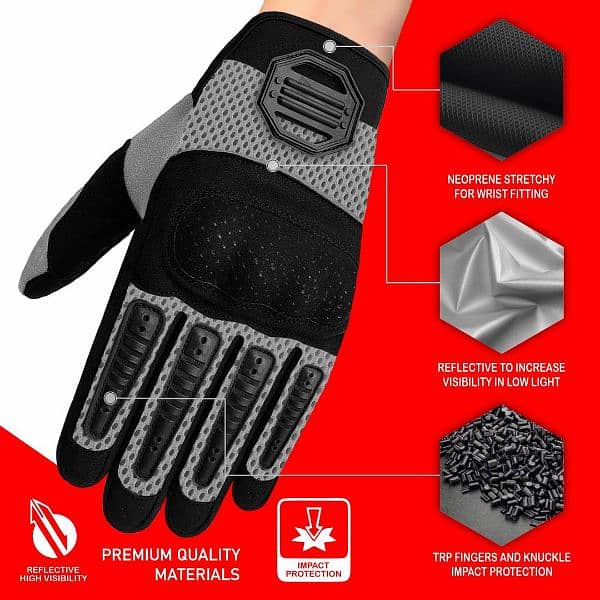 Motorcycle Gloves, Extreme2 L278B 5