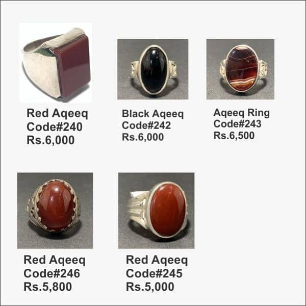 Natural Gemstone Mens and Women Rings 5