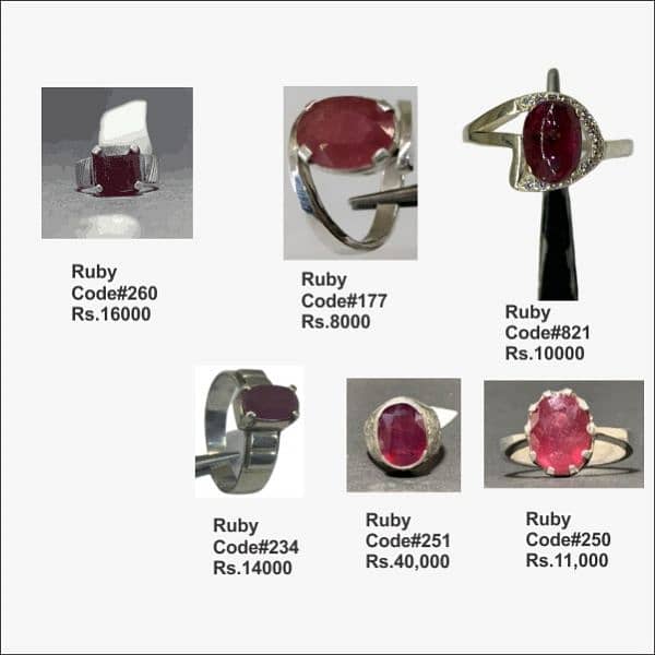 Natural Gemstone Mens and Women Rings 6