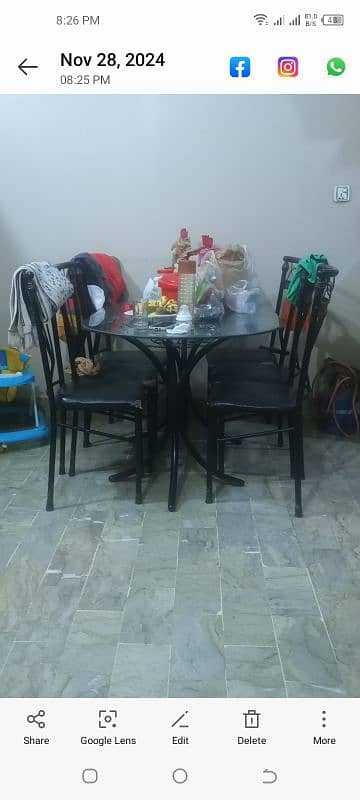 Sale my dining table Best condition 6 chairs 2