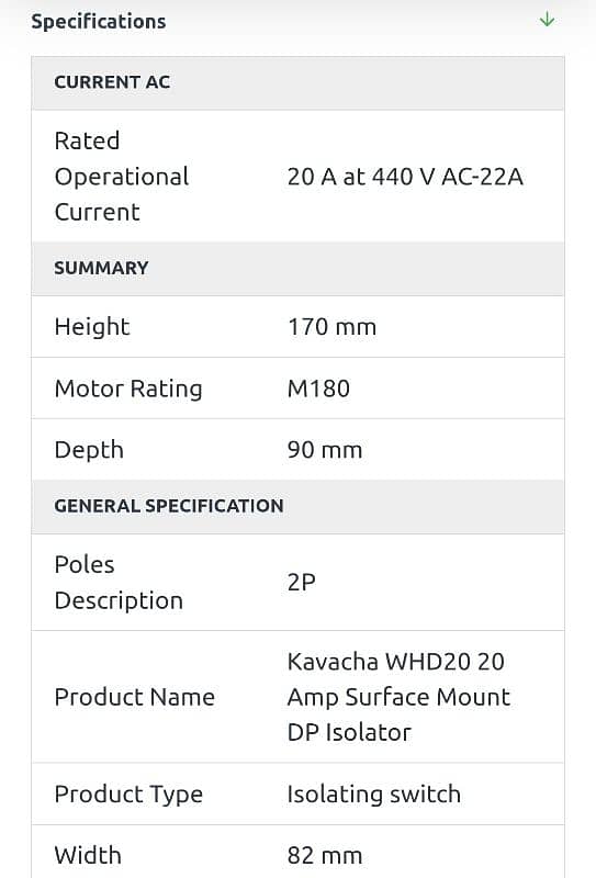 Schneider Electroc 20A 440V Surface Mount Double Pole Isolating Switch 3