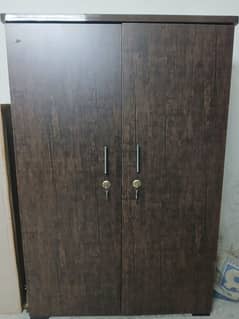 Double Door wood wardrobe for sale