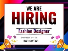 fashion designer required for kids garments MALE