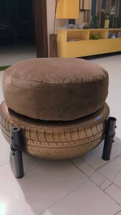 hand made car tyre stools