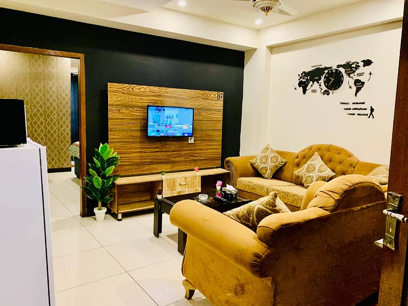 1 Bedroom Brand new Luxury Apartment Available for rent in Bahria Town Lahore 0