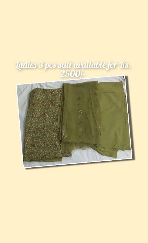 Ladies unstitched fancy silk suit 2 pc and 3 pcs in different prices 3