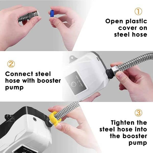 Mini Water Pressure Booster Pump For Instant Geysers Showers Kitchen 12