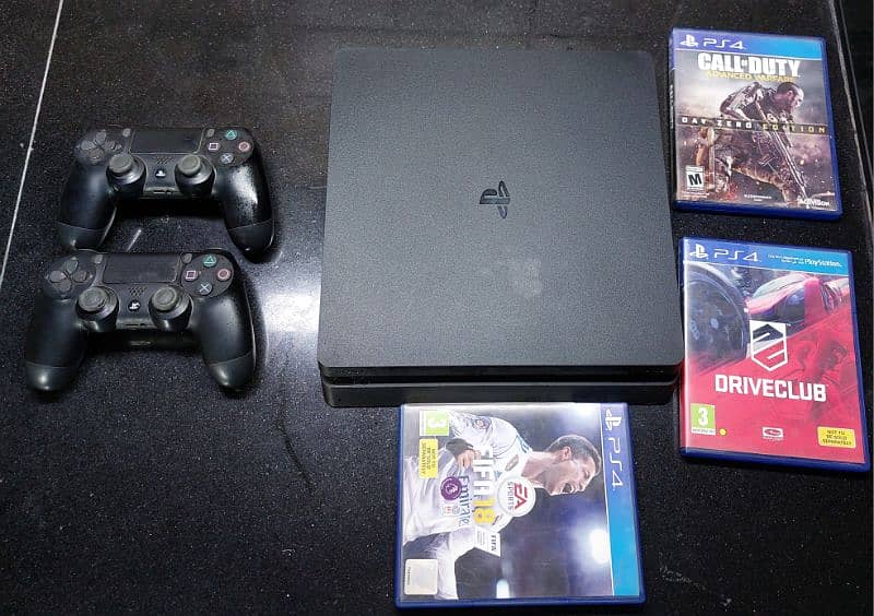 playstation 4 slim 500gb with controller n games 1