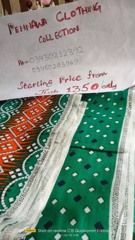 scarfs  and 2&3 pieces lawn suits and Kurtis & trausers 1