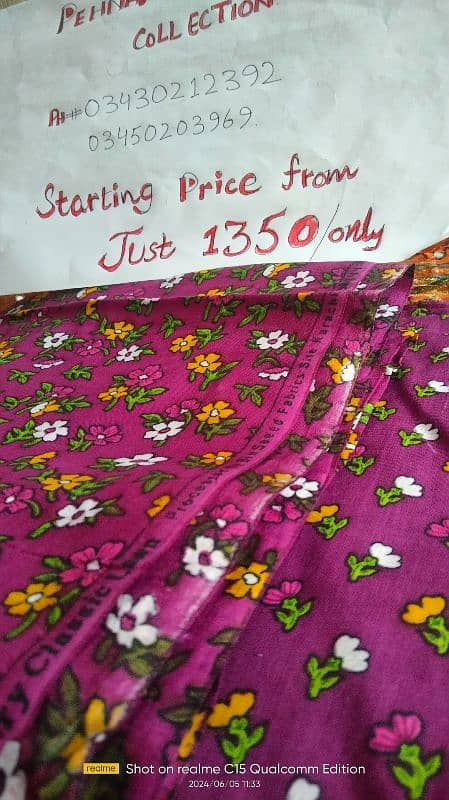 scarfs  and 2&3 pieces lawn suits and Kurtis & trausers 18