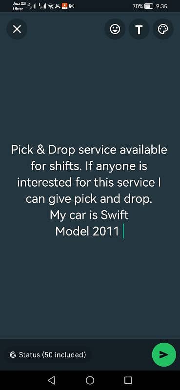 Pick and Drop service available 0