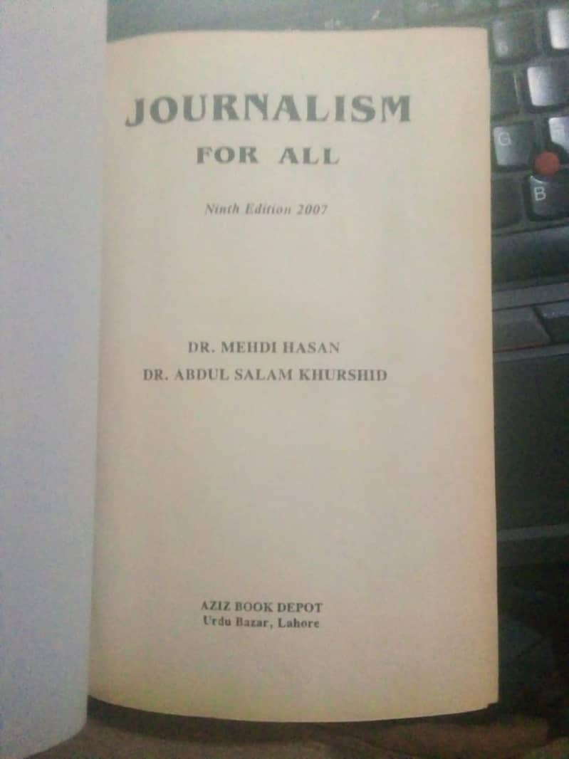 JOURNALISM FOR ALL by Dr. Mehdi Hassan and Dr. Abdus Salam Khursheed 1