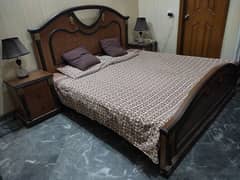 Wooden Bed Set with medicated mattress