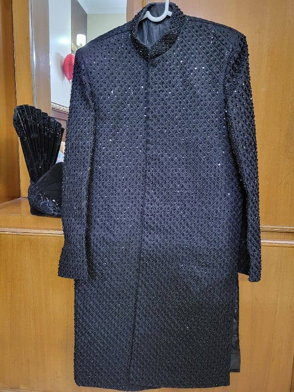 Black shirwani 1