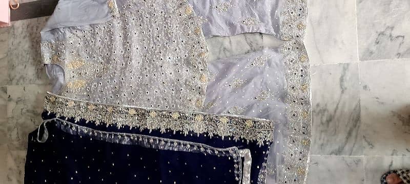 short frock and plazzoo with embroided dupatta 1