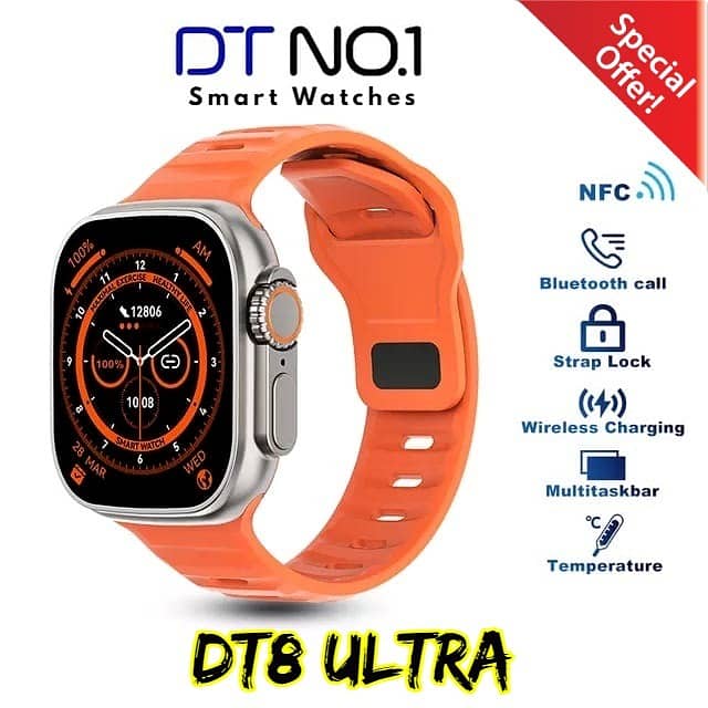 DT no. 1 DT8 Ultra Sports Smart Calling Watch 0