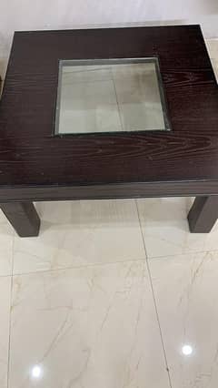 Wooden table 3X3FT and 1.5X1.5