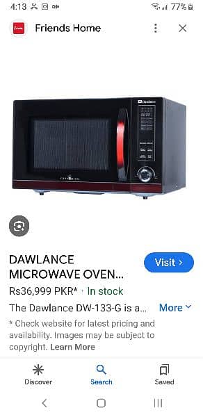 dawlance microwave oven delta series 8