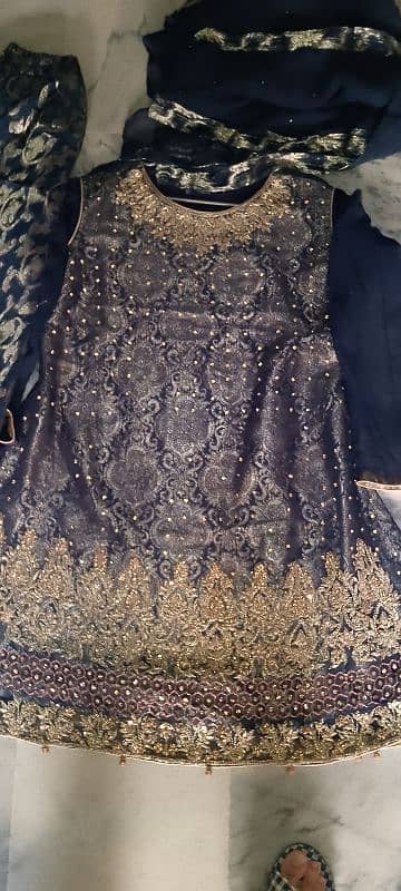 short frock with decent embroidery and garara 1