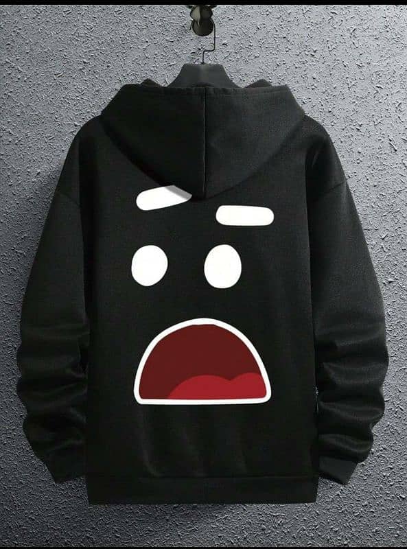 fleece printed hoodie only delivery 3