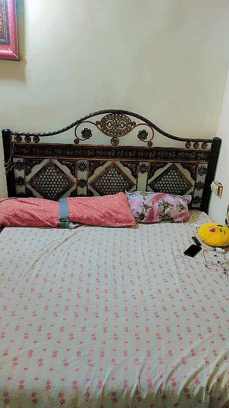 Iron Bed King Size with Mattress 4