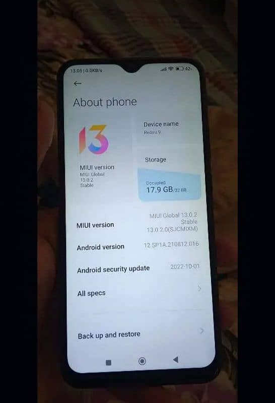 Redmi 9 with box lush condition 1