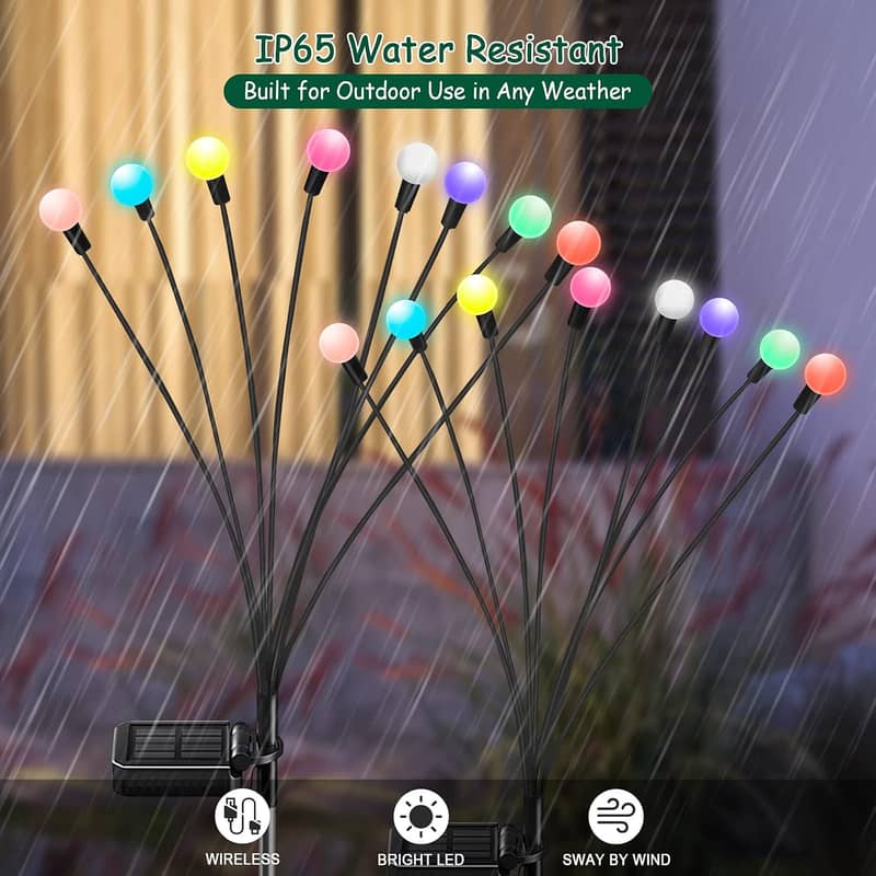 Solar,Color Changing Decorative Bubble Garden Stakes,Led Lights 16