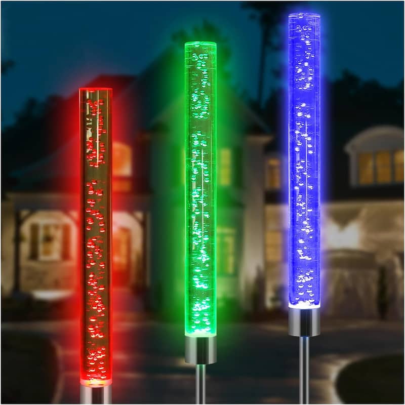 Solar,Color Changing Decorative Bubble Garden Stakes,Led Lights 19