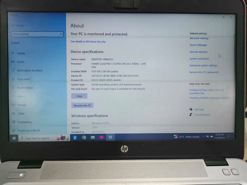 HP Elite book 840 G3 2