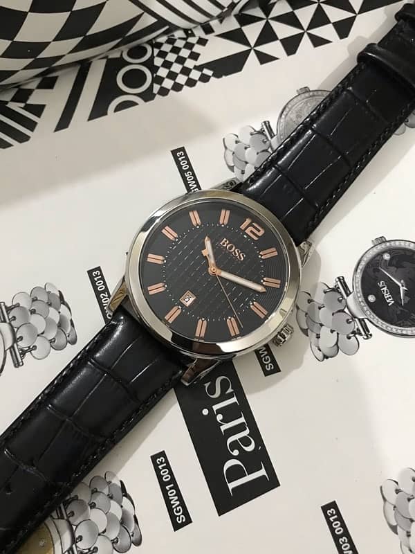 HUGO BOSS-ROSE GOLD-NEW ORIGINAL WATCH-RADO-OMEGA-ROLEX-TISSOT-CITIZEN 0