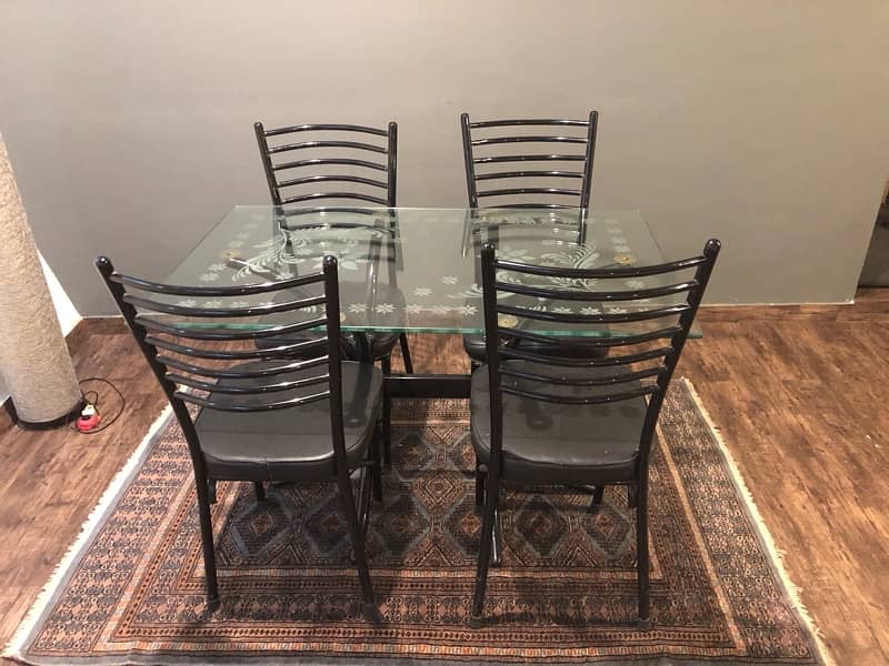 Beautifully Designed Four Person Dining table with chairs 0