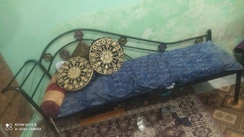 iron bed with mattress 4