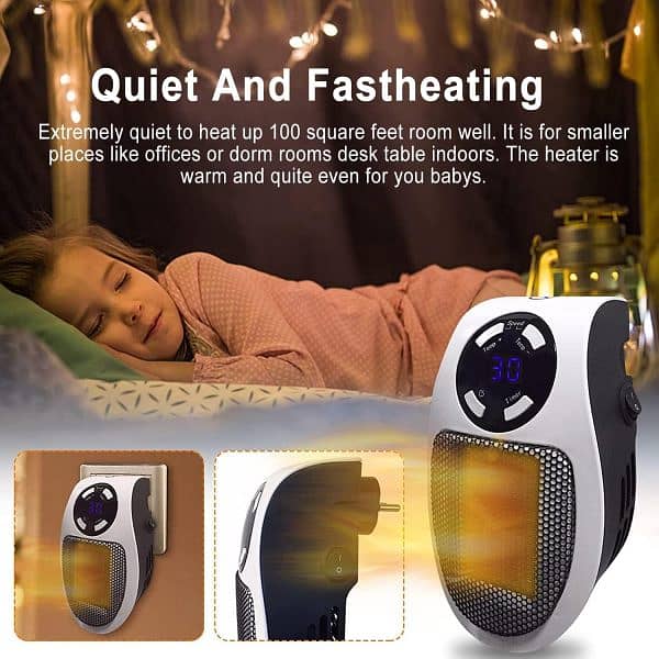 Portable Electric Heater Fan Heater Electric Ceramic Fan Energy-savin 4