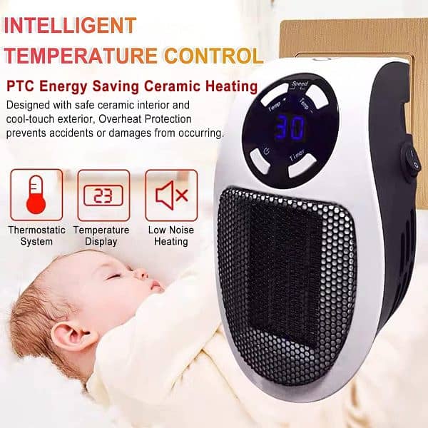 Portable Electric Heater Fan Heater Electric Ceramic Fan Energy-savin 5