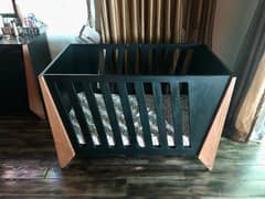 KiDSON cot BLACK Designer Baby Crib for kids upto 5