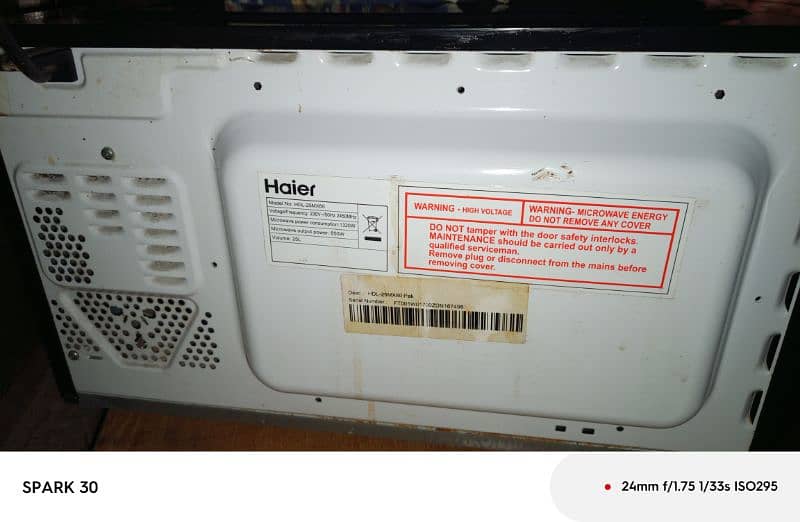 Haier microwave oven in just new condition just used few months only 2