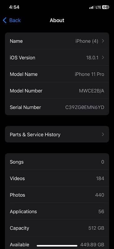 iPhone 11 pro 512gb 4