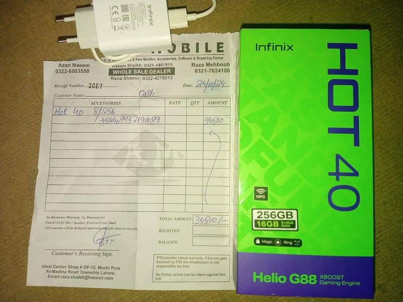 infinix hot40  8/256 1