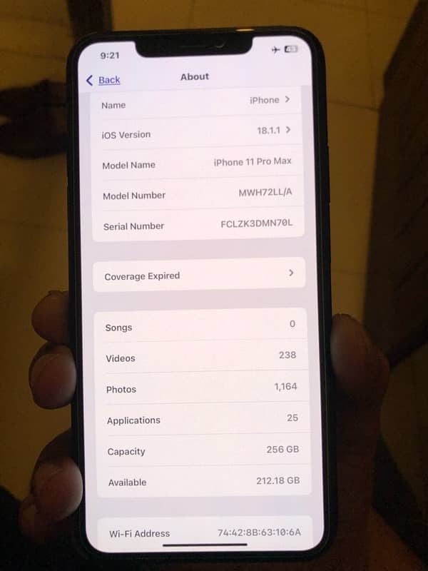 Iphone 11 pro max 256Gb non pta jv 10/10 condition 1