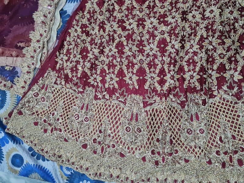 Full flare embroided bridal lehnga one time used for photoshoot only 6