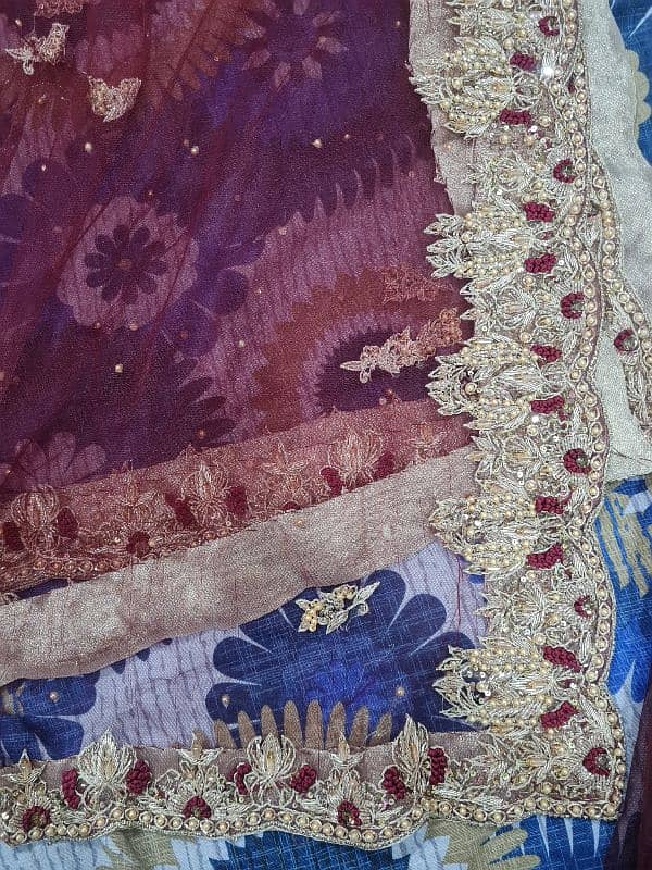 Full flare embroided bridal lehnga one time used for photoshoot only 7