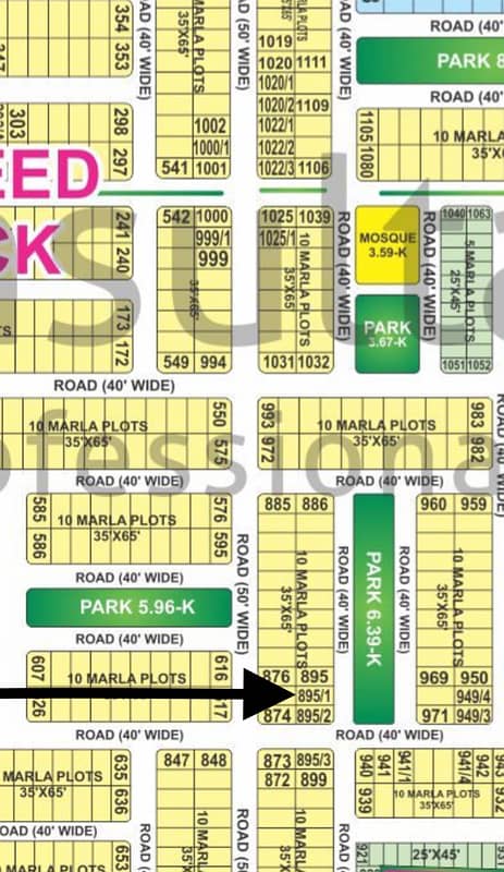 10 MARLA FACING PARK PAID PLOT OPEN FROM TAUHEED BLOCK 0