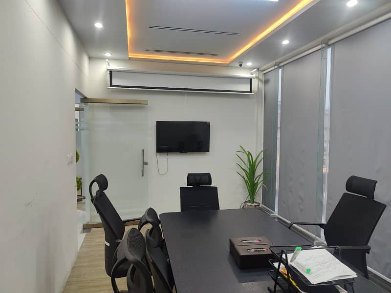 FURNISHED OFFICE FOR RENT IN  DEFENCE RAYA  ON HOT LOCATION 6