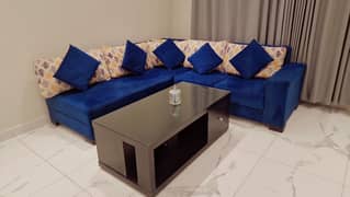 SOFA SET AND TABLE