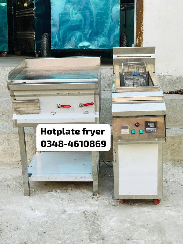 chips burger shawarma hotplate fryer gril bar b q food counter sale 3