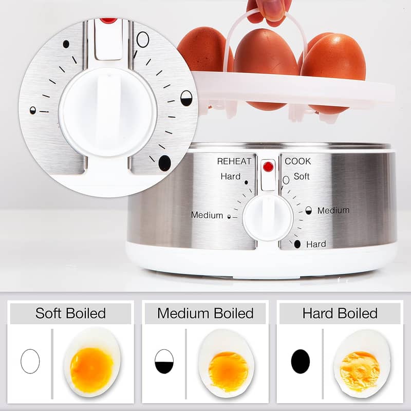 Duronic Electric Egg Boiler/Steamer Egg Cooking Machine 350W 1