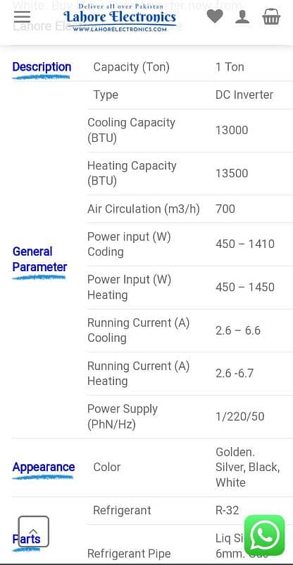 Haier pearl inverter 1. ton heat & cool Hsu 12HFP-DC 7